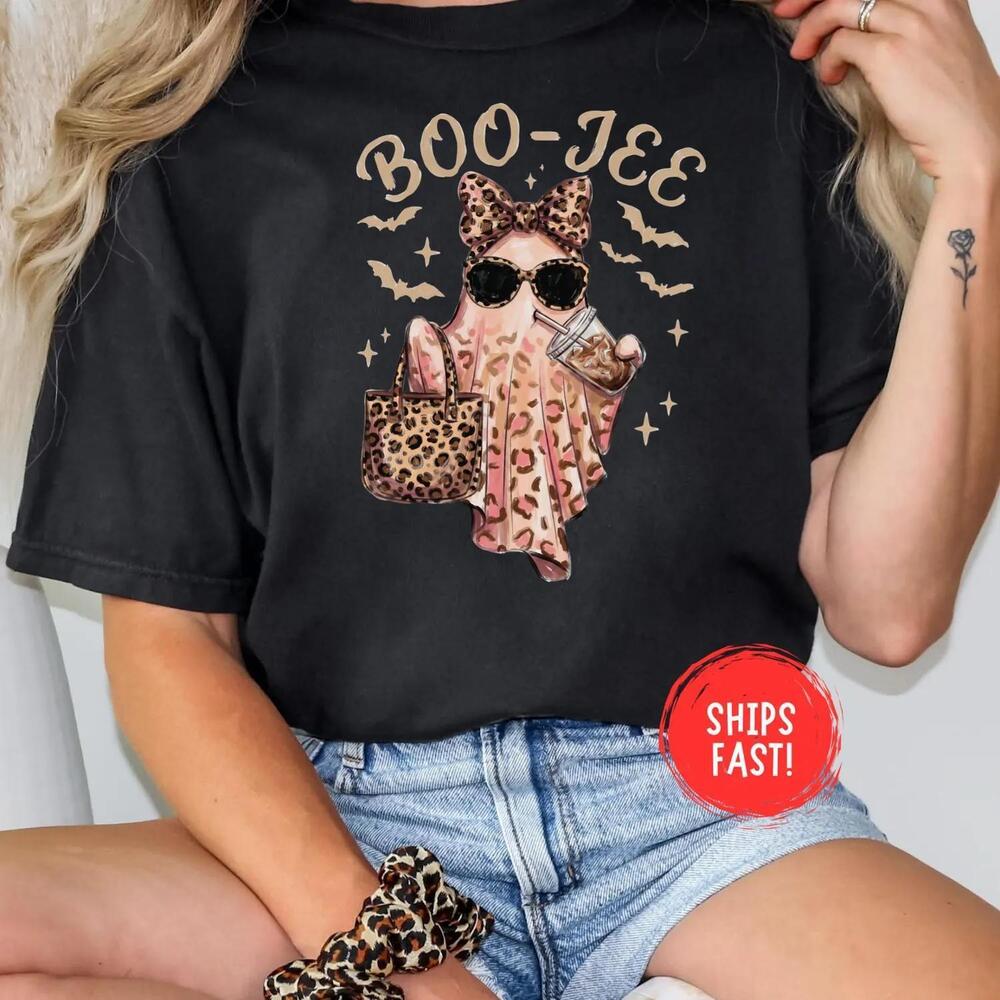 Boo Jee Ghost Shirt Funny Halloween Tee Cute Ghost Graphic Shirt
